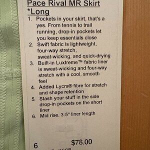 Pace Rival Lulu skirt